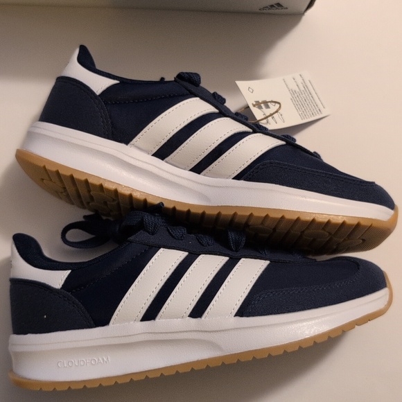 Adidas Run 70s 2.0 J Dark Blue/Cloud White JI2267 Juniors Size 4Y/5.5W Sneakers - Picture 5 of 5